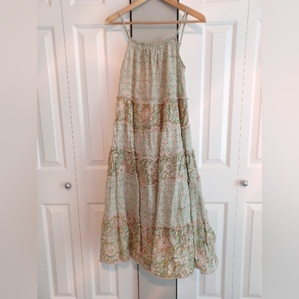 Boho Floral Tiered Summer Maxi Dress